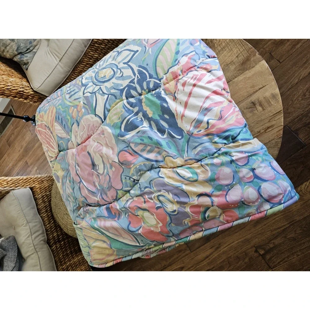 Vintage Collier Campbell Reversible Full Queen Comforter Tambourine Floral
